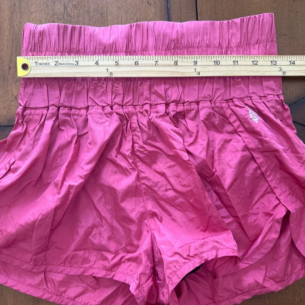 FP Movement Way Home Shorts Magenta Pink High Waist Smocked Athletic Womens M - Picture 4 of 5
